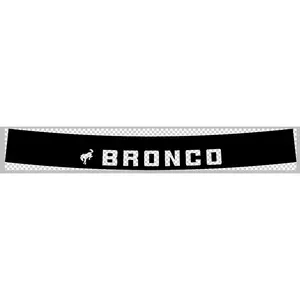 Bronco With Logo Reverse Cut Black Tint Stripe Style Windshield Banner Sticker With Application Banner