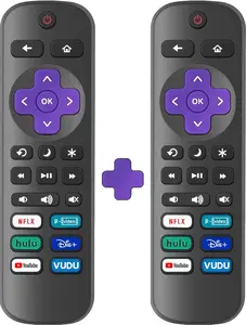 2 Pack Replacement Remote Control Only for  TV, Compatible with TCL /Hisense /Onn  Series  TVs (Not for  Stick, Box or Speaker)