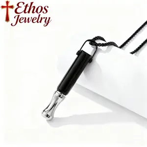 Ethos Yoga Meditation Breathing Necklace, Round TubeType, Assists in Yoga Meditation, Stress-Relief MindfulnessJewelry, Titanium Steel Pendant