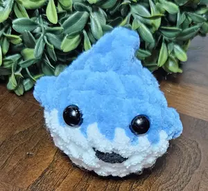 Amigurumi Crochet Shark, Soft Shark Plushie, Stuffed Shark Amigurumi Plushie, Gift Present Birthday Christmas