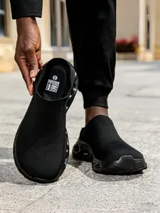Unisex Comfort Mules, Woven Breathable Rebound Daily Dual-use Footwear