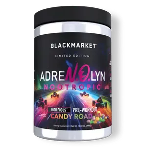 Blackmarket Labs ADREN.O.LYN Nootropic High Focus Pre Workout 25 Servings 8000mg Pump with 350 mg Caffeine & 7 Nootropic Ingredients for Performance