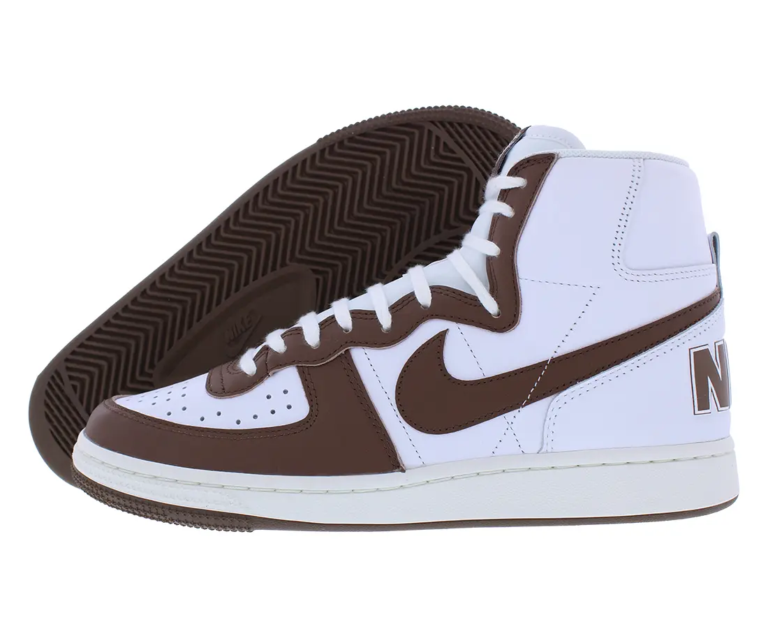 NIKE Terminator High Unisex Leather Sneakers, Classic High-Top Silhouette with a Color Block Design for Casual Streetwear, No