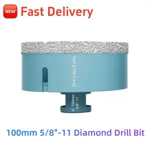 4" Dry Diamond Core Drill Bits, Hole Saw, 5/8"-11 Thread Diamond Tile Drill, Hole Saw Drill Bit,  Tile Bit, Drill Bits, azulejo electric power Portable Metal drill  bit hole saw tile  bits drilling  tools cutting  disc tablesaw Heavy Duty