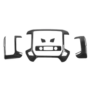 Custom Center Console Dash Cover Trim for 2014-2017 Chevy Silverado 1500 & GMC Sierra 1500 ABS CarbonFiber High-Quality Materials UV & Scratch Resistant Easy DIY Installation Truck Decals Vinyl Decals