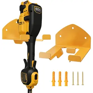 Upgraded Garage Organizer Trimmer Rack, Heavy Duty Power Tool Hanger Weed Whackers Holder Wall Mounted for d-ewalt String Trimmer,   1 Pack