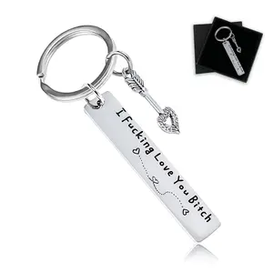 Best Friend Keychain for Women – I Fking Love You Engraved BFF Key Chain, Birthday anniversary Friendship Gift for Bestie and sister