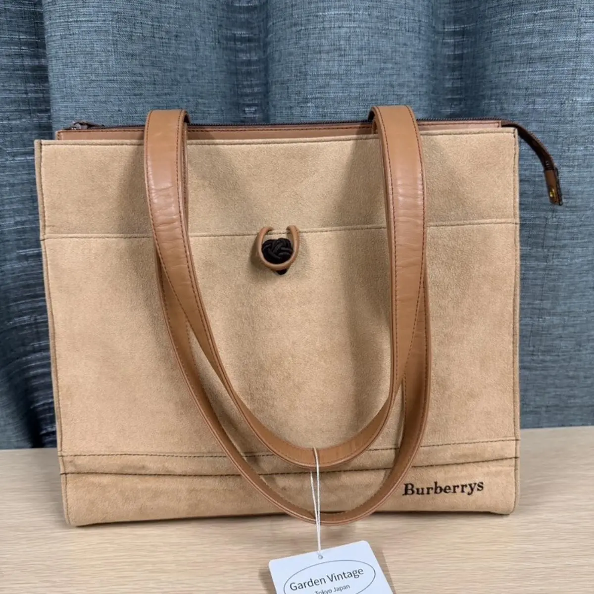 Pre-owned BURBERRY As Shown Shoulder Bags Burberrys Suede Tote Bag 44346