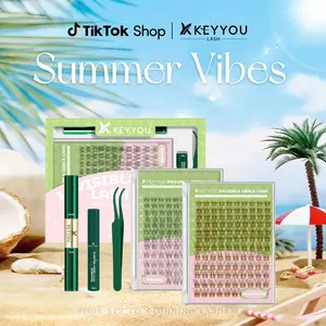 KEYYOU Venus Naiad DIY Lashes Clusters Invisible Band Natural Soft Waterproof Lash Extension Easy to Apply at Home Cosmetic Makeup Volume False Eyelashes  #Summervibes