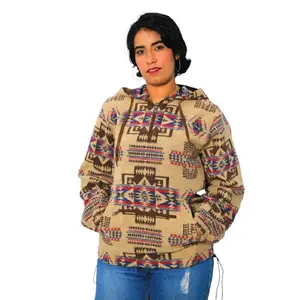 Women's Nativo Fleece Aztec Beige Hoodie