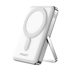 PISEN TP-D080 magnetic design wireless charging bank, zinc alloy stand, removable charging power supply, 30W fast charging, 10000mAH battery capacity, multiple protection, small and portable, high appearance level wireless charging, essential for travel.
