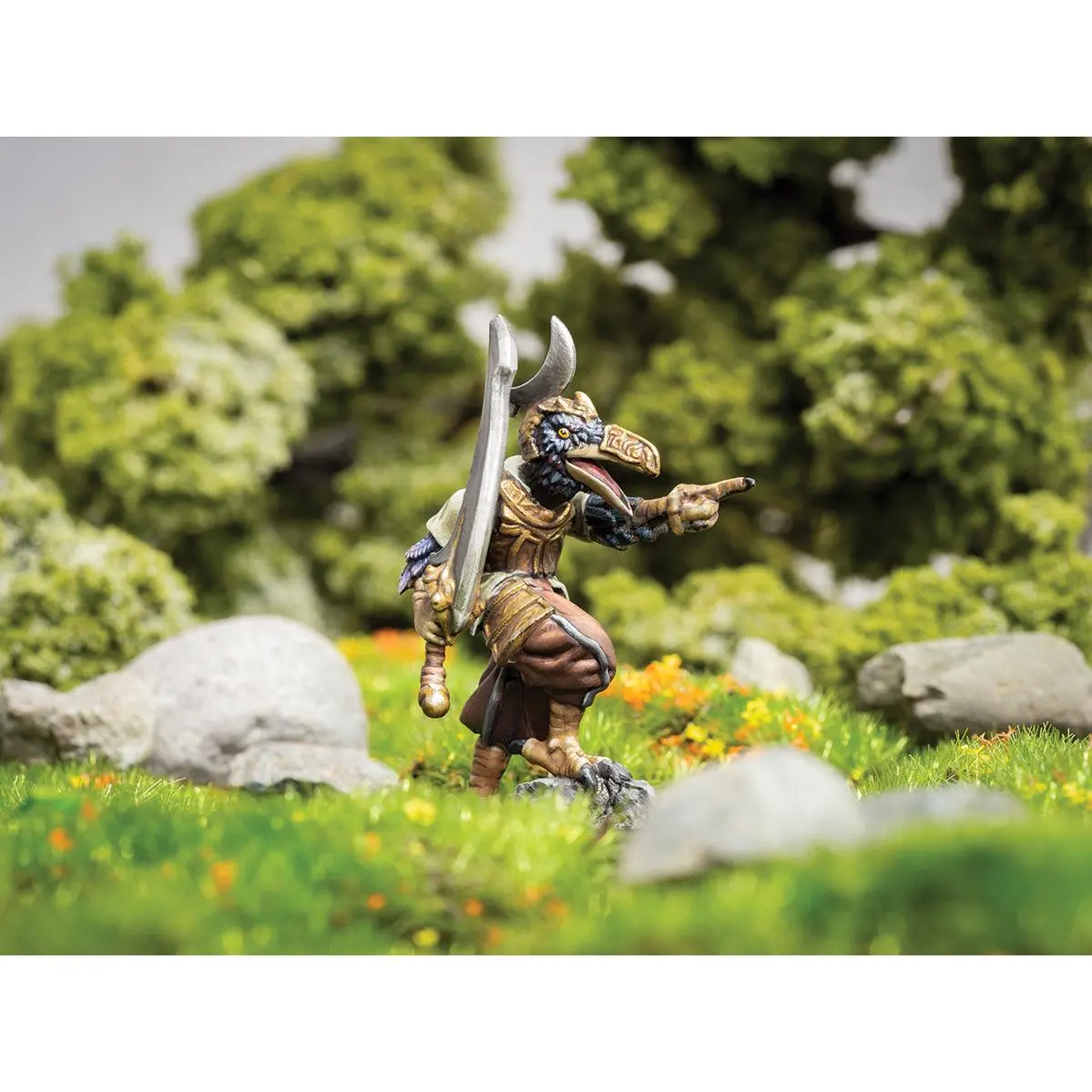 Bluster - Ravenkind Heavy Armored 28mm Miniature by Adventurers & Adversaries