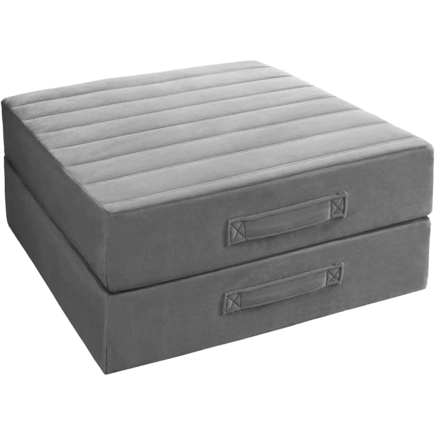 Thick Replacement Couch Cushions 2 Sets, Upholstery Foam with Washable Covers for Sofa Cushion Chair Meditation - 24 × 24 × 5 Inch, High Density Foam, Grey