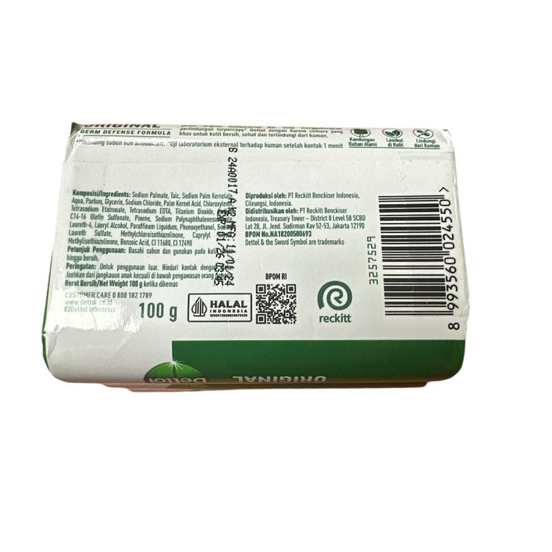 6 pack Dettol Anti Bacterial Original Soap 100g protect against bacteria and other germs, Dettol soap
