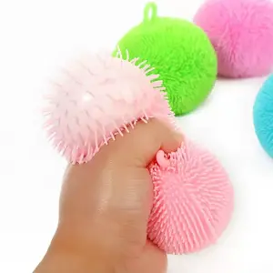 Fuzzy Stress Ball Squishies Fidgets, Soft TPR Decompression & Anxiety Relief Sensory Toy, Ideal for Kids & Adults, Children’s Day Gift