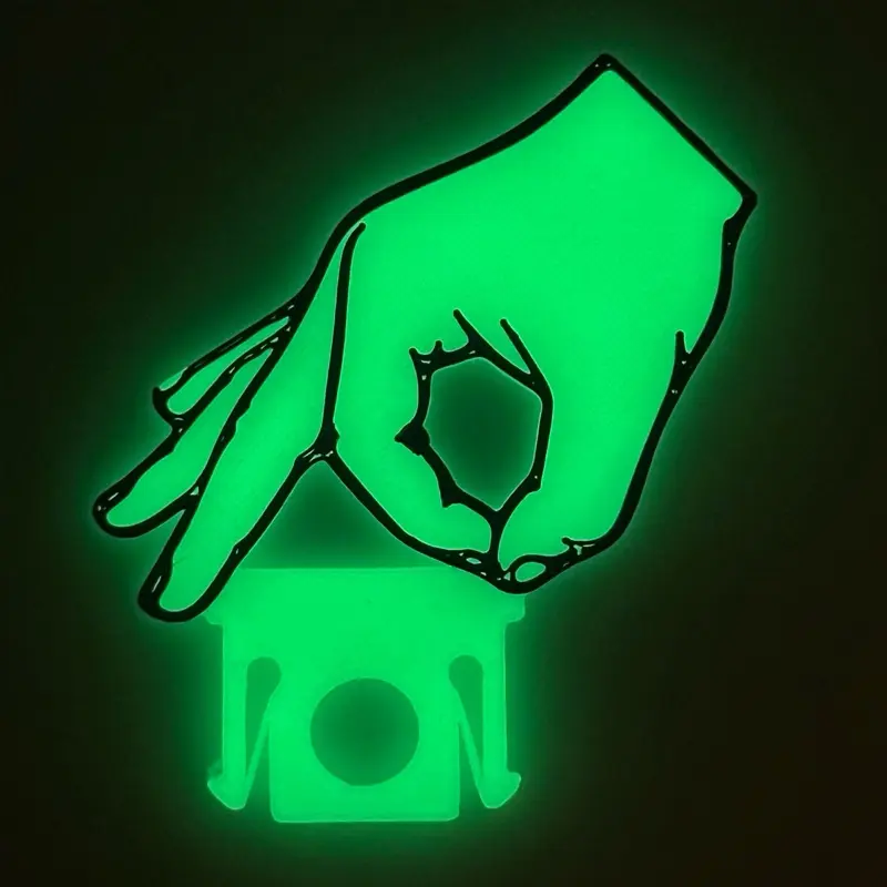 Circle game glow in the dark hard hat clip - High-Quality PLA, Versatile Design for Full Brim, Cap Style, and Bump Caps, Easy to Install