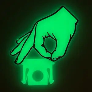 Circle game glow in the dark hard hat clip - High-Quality PLA, Versatile Design for Full Brim, Cap Style, and Bump Caps, Easy to Install