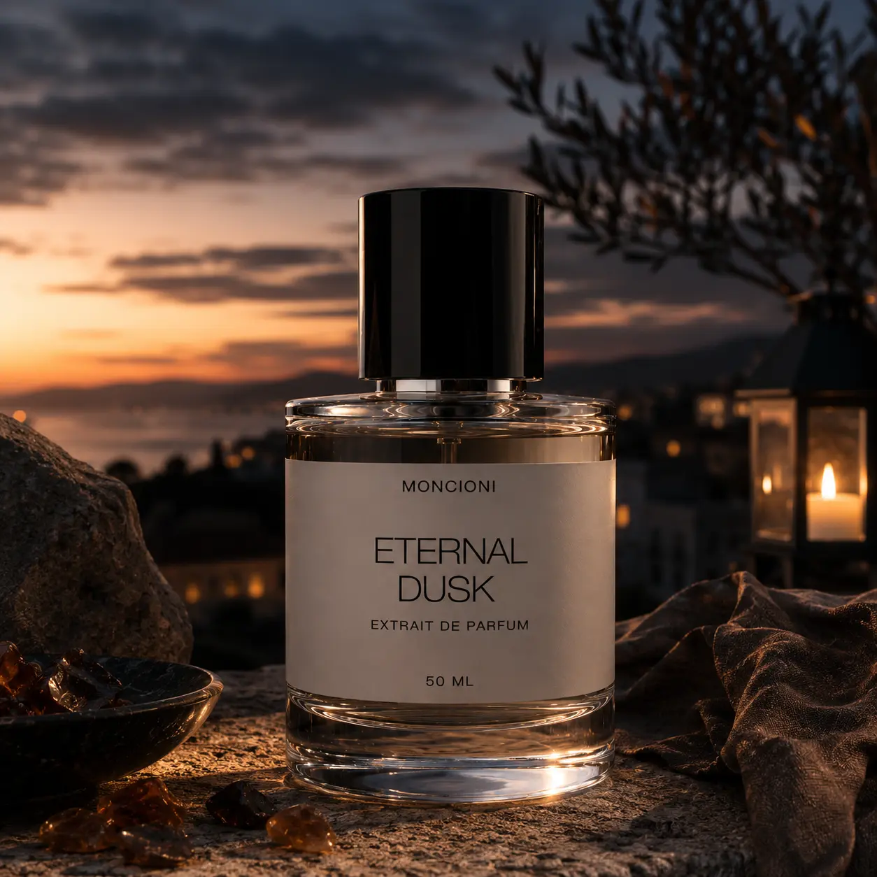 Moncioni Eternal Dusk Extrait de Parfum - Unisex Luxury Fragrance with Amber, Benzoin, Tonka - Long-Lasting Designer-Inspired Niche Perfume Gift