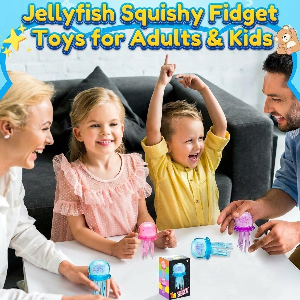 3 pack Squeeze Stress Ball & Ice Squeeze Cube, Sensory Fidget Toys for Anxiety and Stress Relief