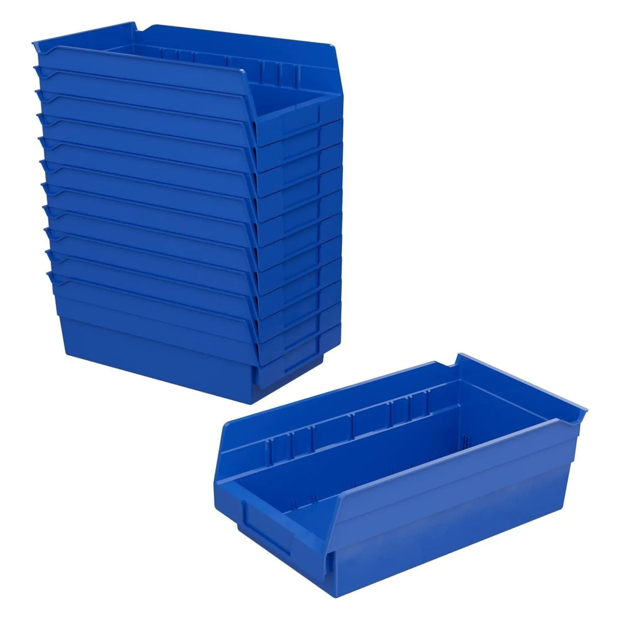 Akro-Mils 12 Pack AkroBins Plastic Storage Bins, Space-Saving Organizers, Blue Akro-Mils 12 Pack AkroBins Plastic Storage Bins, Space-Saving Organizers, Blue