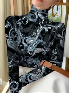 Women's High-End Fashion Crew Neck Digital Print T-Shirt, Premium Quality Casual Wear, Perfect Gift for Her, Trendy & Comfortable Design