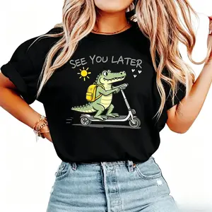 【100% cotton】 See You Later Alligator Teacher Shirt,Last Day of School Tee, School's Out Summer Break, Unisex Garment-Dyed T-shirt