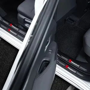 4-Piece Waterproof Scratch-Resistant Car Door Sill Guards, Anti-Scratch Protection for Peugeot 408/508L/408x/308/4008/5008, Trunk Protector, Car Accessories