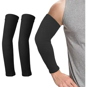 Sun Protection Arm Sleeves - Breathable Moisture-Wicking Nylon Fabric, High Elasticity, UV Protection, 2 Pair Set for Athletic Sports