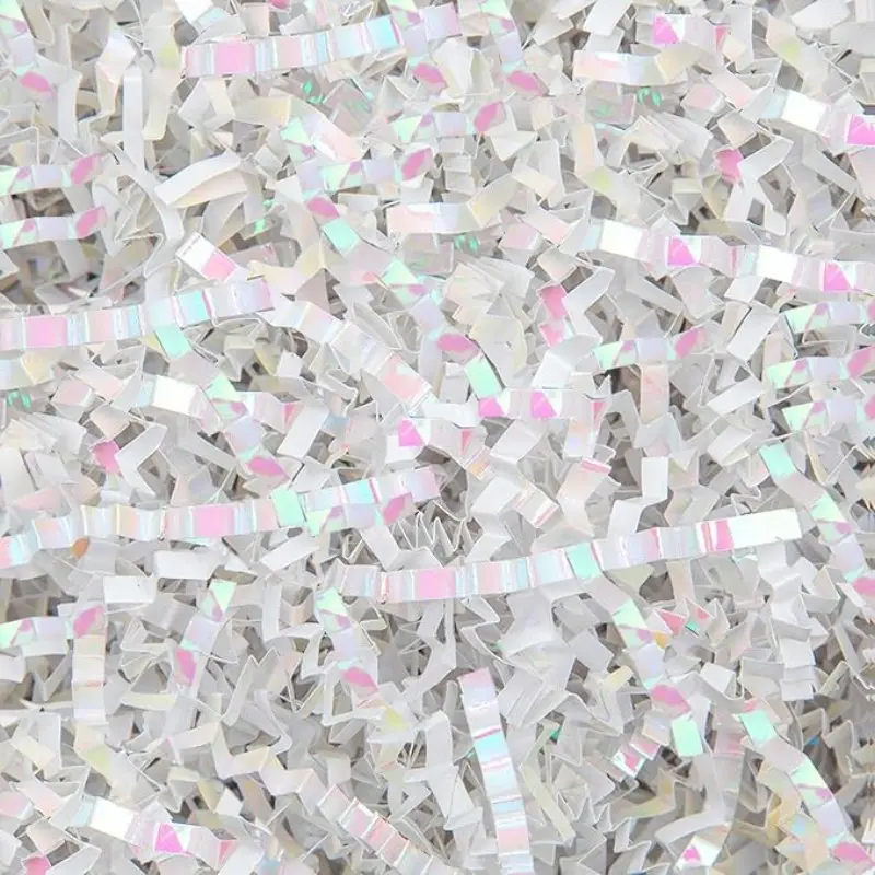 Crinkle Cut Paper Shred Filler, Used for Filling Gift Boxes, Gift Baskets and Gift Bags, Straw Pad Filling Material for Valentine's Day, Easter Day, Christmas Holiday Gift Wrapping Supplies, Packaging and Decoration, 12 oz
