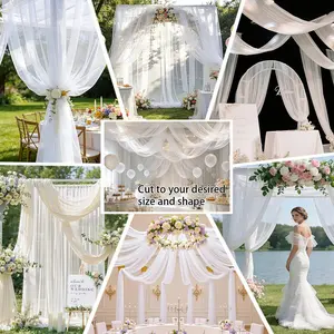 630 Inch Ultra Long Sheer Fabric, High Elasticity Decorative Material, DIY Wedding, Bridal Shower, Birthday Party, Halloween, Christmas