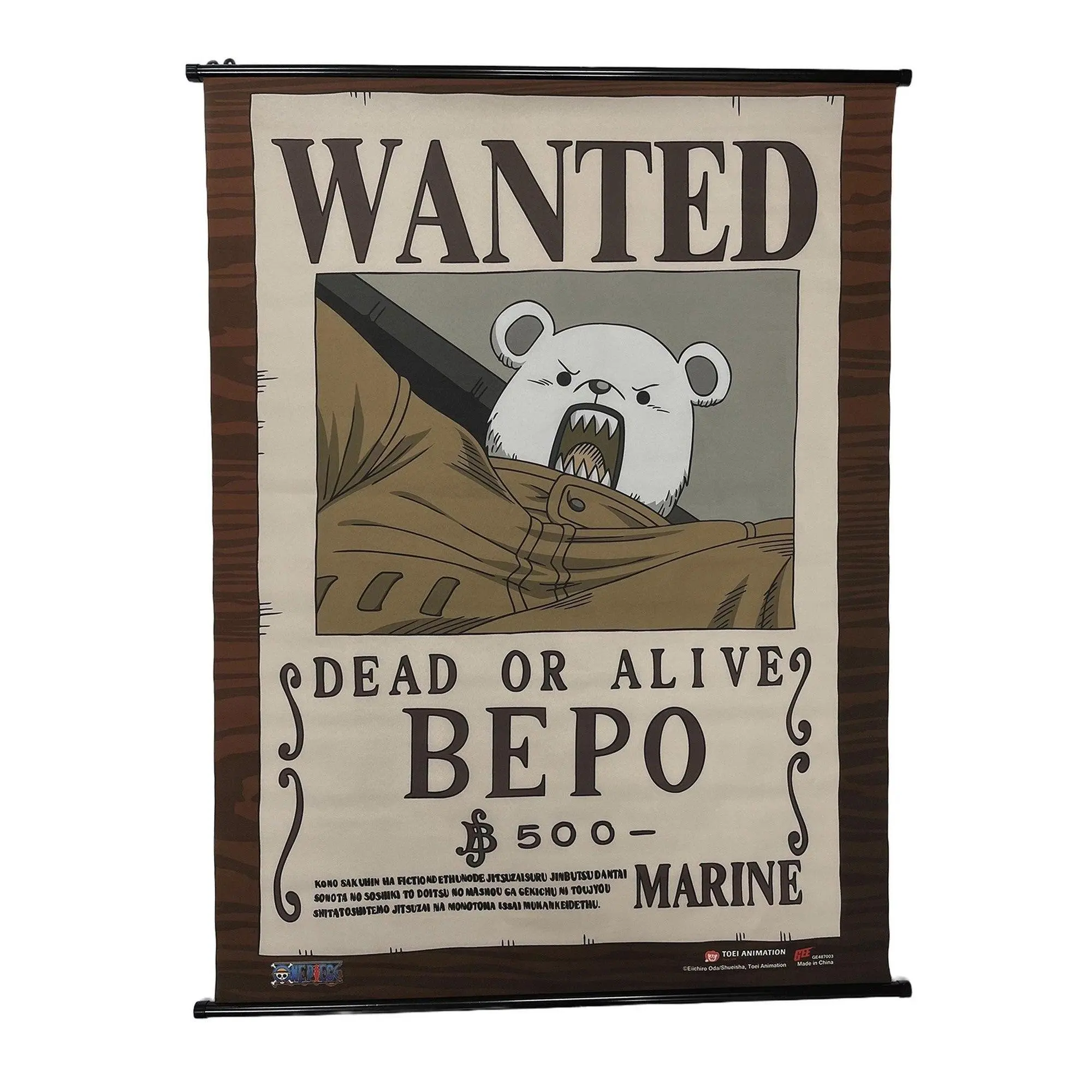 One Piece - Wanted Posters Bepo Wall Scroll 31"W x 43"H