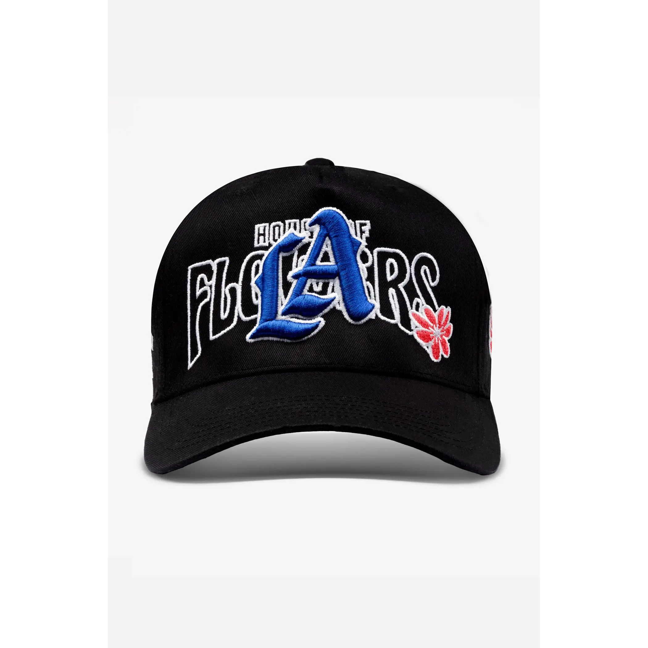 LA Logo A-Frame Snapback | Black  - House of Flowers  Collab