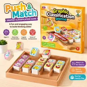 Graphic Classification Push Puzzle Game | Animal Sorting Slide Toy for Kids 3+ | Educational Brain Teaser Board Game