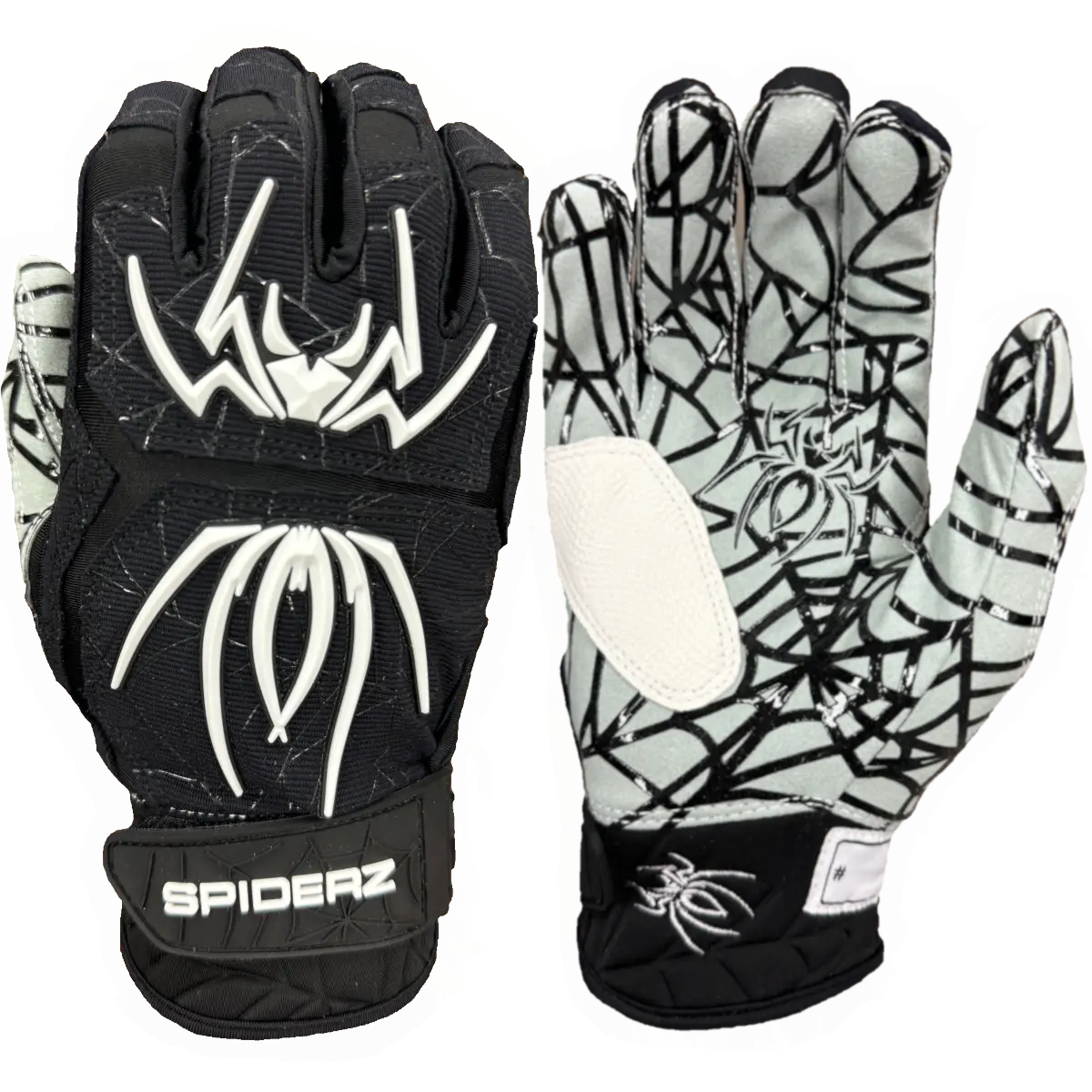 Spiderz HYBRID Batting Gloves - Black/White Spiderz HYBRID Batting Gloves - Black/White