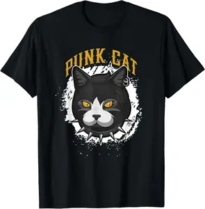 Punk Cat | Punker Rocker | Punk Rock Music T-Shirt