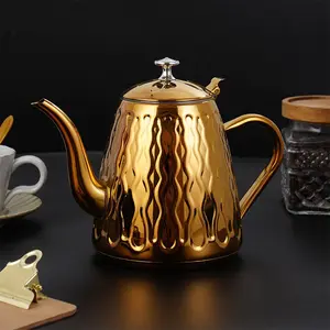 Stainless Steel Tea Kettle, Tea Pot with Removable Infuser, Tea Maker for Home Office Use, Kitchenware for Tea Making