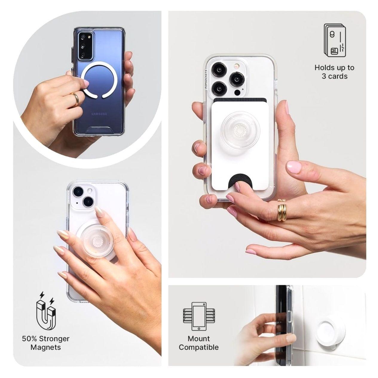 Emotional Support Kindle MagSafe Phone Grip: Pink Heart BookTok Reader Phone Holder, Cute Coquette Book Lover Gift, Phone or Kindle Popgrip