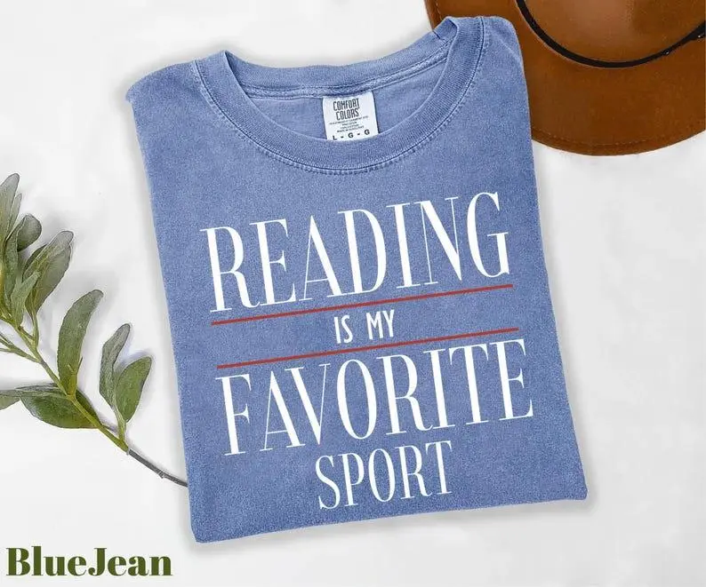 Comfort Colors® Reading is my favorite sport Shirt, Vintage Reading Shirt, Book lover gift, Bookish shirt, Bookworm, Reader Gift, Book crewneck