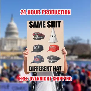 No Kings Protest Poster, Save Democracy, Abolish ICE, Anti Trump Protest Sign, Resist Fascism, Political Activist, Ice Out,