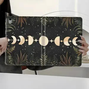 Celestial Moon Phase iPad Case Boho Botanical & Starry Night Design Protective Cover, Tablet Cover, iPad Book-Style Case for iPad Pro 2022 2021 2020 2019, Full Protection and Pen Slot for Office and School Use, Perfect Gift for Family and Friends