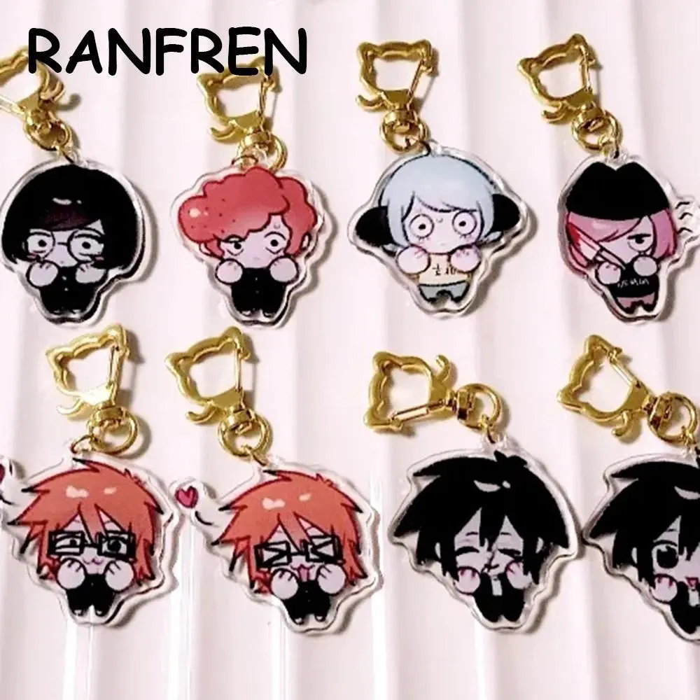Anime Ranfren Cosplay Key Chain Cartoon Acrylic Backpack Pendant Keyring Accessories Keychains Christmas Decoration