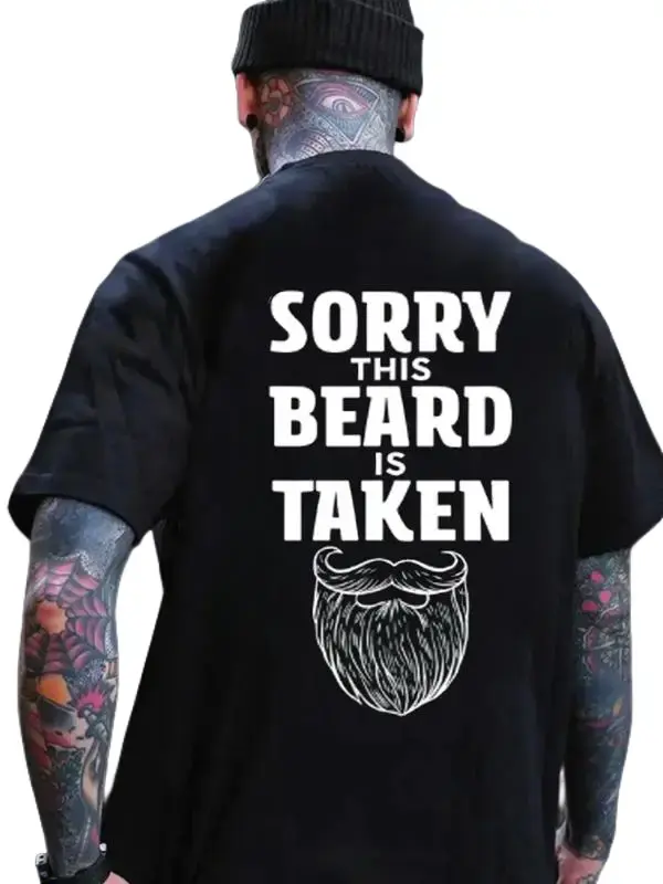 Sorry This Beard is Taken Hoodie & T-shirt, Gift for Husband, Top Menswear, Cotton Tee, Sweatshirt, Menswear, Tops,Gift for Husband,  Unisex, Fabric, Streetwear