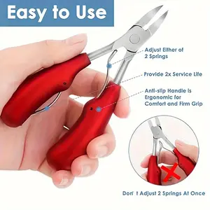 Professional Toenail Clipper Set, Anti-slip Handle Toenail Clipper Kit, Manicure & Pedicure Tool for Home & Salon Use, Nail Nippers