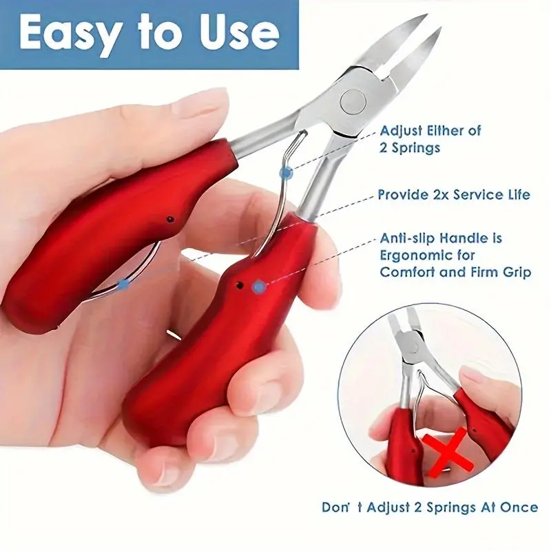 Professional Toenail Clipper Set, Anti-slip Handle Toenail Clipper Kit, Manicure & Pedicure Tool for Home & Salon Use, Nail Nippers