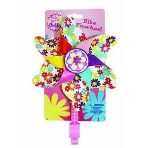Bike Handlebar Pinwheel -Spinning Flower Pinwheel for Kid's Bicycle -Snaps on for Easy Attachment, Cute Unique Pink Flower Pattern-Fits on Most Bikes - Fun Gift Ideas
