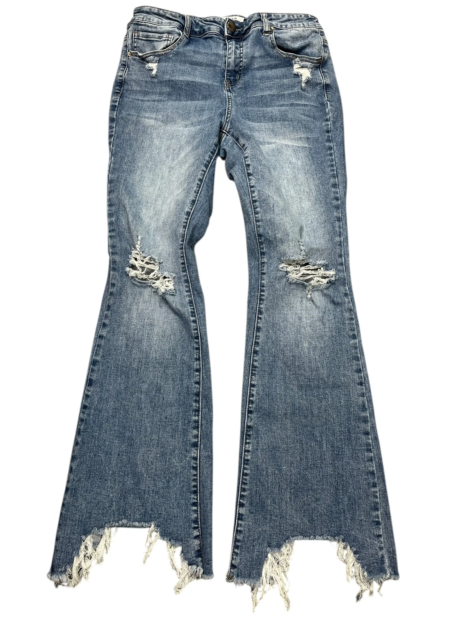 Jeans Flared By ARULA In Blue Denim, Size:12 Jeans Flared By ARULA In Blue Denim, Size:12