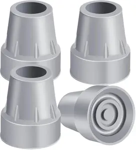 Crutch Tips, 4-Pack 7/8 Inch Upgrade Heavy Duty Rubber Crutch Accessories Replacement Rubber Cane Tips