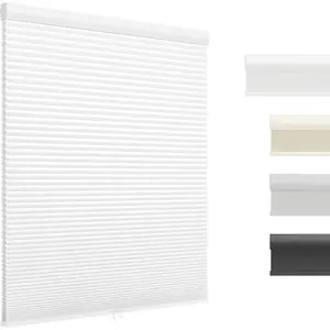UNISHADES Light Filtering Cordless Cellular Shades, Honeycomb Blinds for Indoor Windows, for Window Size 36" W × 48" H White
