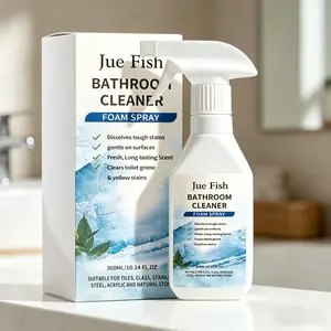 Bathroom Fresh Cleaning Foam Spray (300ML), Dissolves Tough Stains, Effective Glass Water Scale Remover, Reduce Odor,Suitable For Cleaning All Areas Of The Bathroom