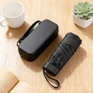 Mini Travel Umbrella, Folding Compact Umbrella for and Men with Convenient Case, Practical Umbrellas to Covering Rain, Snow, and Sun for Daily Use